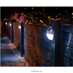 Solar Powered Fence Lights 10pk Silver - Cool White 7 Solar Powered Fence Lights 10pk Silver - Cool White -Garden Furniture 286942 solar fence lights