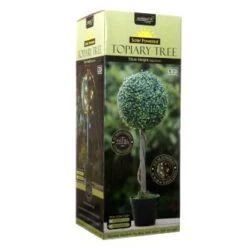 Solar Powered Topiary Tree - White LED 70cm -Garden Furniture 286968 70cm solar topiary ball string lights1