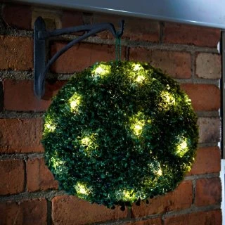 Solar Powered Topiary Ball - White LED 28cm 4 Solar Powered Topiary Ball - White LED 28cm - Image 2