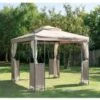 B&M Luxury Steel Framed Gazebo 2.5m - Taupe 2 B&M Luxury Steel Framed Gazebo 2.5m - Taupe -Garden Furniture 318959 GAZEBO 1