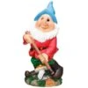 B&M Garden Gnome With Hoe 1 B&M Garden Gnome With Hoe -Garden Furniture 331446 garden gnome with hoe1