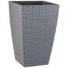 B&M Grey Rattan Effect Decorative Planter 45cm -Garden Furniture 331789 sorrento ratan effect decorative planter 2
