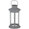 Solar Lantern With Micro LED Bulb - Grey 2 Solar Lantern With Micro LED Bulb - Grey -Garden Furniture 341989 lantern with micro bulb led grey
