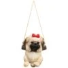 B&M Swinging Dog Garden Ornament - Shih Tzu 1 B&M Swinging Dog Garden Ornament - Shih Tzu -Garden Furniture 342057 swinging dogs bow