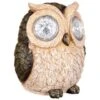 B&M Solar Resin Owl With Crystal Eyes - Brown 2 B&M Solar Resin Owl With Crystal Eyes - Brown -Garden Furniture 342059 crystal eyes owl brown