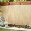 Artificial Bamboo Screening 4 X 1m - Natural -Garden Furniture 342461 all purpose pvc cane screen natural
