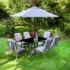 Madison Premium 8pc Patio Set -Garden Furniture 353309 madison grey padded 8pc patio set 4