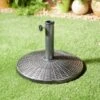 B&M Sorrento Rattan Effect Parasol Base 2 B&M Sorrento Rattan Effect Parasol Base -Garden Furniture 353340 rattan effect parasol base