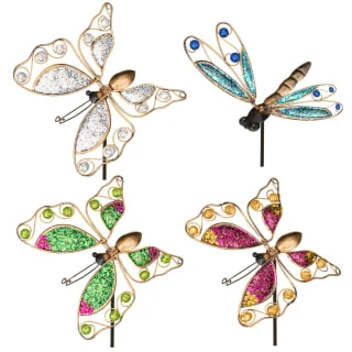 B&M Glitter Stake - Green Butterfly 5 B&M Glitter Stake - Green Butterfly - Image 3
