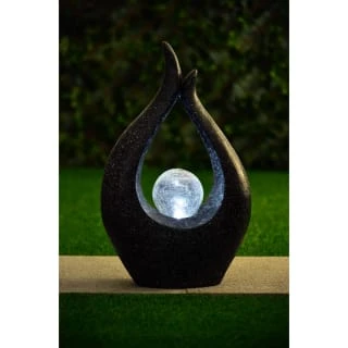Garden Sculpture With Solar Crackle Ball 4 Garden Sculpture With Solar Crackle Ball - Image 2