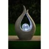 Garden Sculpture With Solar Crackle Ball 2 Garden Sculpture With Solar Crackle Ball -Garden Furniture 353674 garden sculpture with solar crackle ball grey