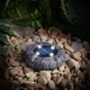 Stone Effect Ground Solar Light - Dark Grey 2 Stone Effect Ground Solar Light - Dark Grey -Garden Furniture 353822 solar gravel ground lights 2