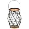 B&M Metal Hexagonal Solar Lantern - Copper 2 B&M Metal Hexagonal Solar Lantern - Copper -Garden Furniture 353880 24cm metal hexagonal solar lantern copper trim 2