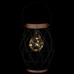 B&M Metal Hexagonal Solar Lantern - Copper 7 B&M Metal Hexagonal Solar Lantern - Copper -Garden Furniture 353880 24cm metal hexagonal solar lantern copper trim