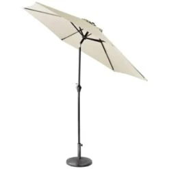 Crank Handle Parasol 2.7m - Cream 6 Crank Handle Parasol 2.7m - Cream -Garden Furniture 365336 premium crank and tilt parasol 2.7m cream 2