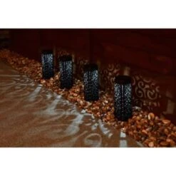 Solar Powered Bali Design Post Light 4pk 5 Solar Powered Bali Design Post Light 4pk -Garden Furniture 366409 4pk bali design post lights 2