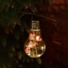 Floral Solar Hanging Bulbs - Pink Flower 1 Floral Solar Hanging Bulbs - Pink Flower -Garden Furniture 366424 floral solar hanging bulbs pink flower
