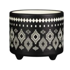 B&M Urban Eden Embossed Footed Planters 3pk - Black 9 B&M Urban Eden Embossed Footed Planters 3pk - Black -Garden Furniture 366531 3pk urban eden plant pot on tripod stand black 3