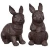 B&M Garden Rabbit Ornaments 2pk - Cast Iron Effect 1 B&M Garden Rabbit Ornaments 2pk - Cast Iron Effect -Garden Furniture 366608 2pk rabbit garden ornaments iron effect
