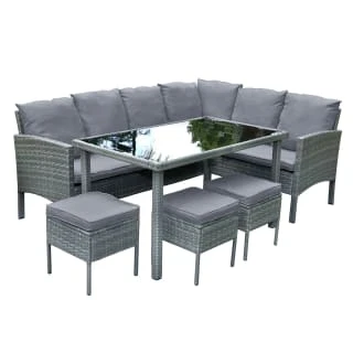 Sorrento Large Dining Rattan Effect Corner Set 4 Sorrento Large Dining Rattan Effect Corner Set - Image 2