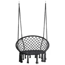 B&M Vancouver Hanging Chair - Black -Garden Furniture 366698 vancouver black hanging chair 31