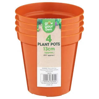 B&M Terracotta Plant Pots 4pk 3 B&M Terracotta Plant Pots 4pk