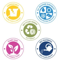 B&M Sonata Planter 71cm - Slate -Garden Furniture 377687 377689 377691 377694 377698 377702 sonata planter slate pewter 33cm 50cm 70cm 2 5