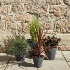 B&M Soho Pot Planter - Charcoal 38cm -Garden Furniture 378389 385058 381595 soho planter charcoal 38cm 28cm 17cm 1