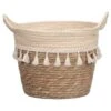 B&M Natural Basket Planter With Fringing -Garden Furniture 379209 island paradise natural basket planter with fringing
