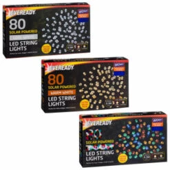 Eveready Solar Powered LED String Lights 80pk - Cool White 7 Eveready Solar Powered LED String Lights 80pk - Cool White -Garden Furniture 379212 379213 379215 80pk eveready led string lights main