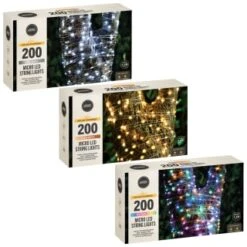 Solar Powered Micro LED Lights 200pk - Multicolour 7 Solar Powered Micro LED Lights 200pk - Multicolour -Garden Furniture 379225 379228 379230 200 solar powered micro led string lights group
