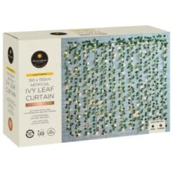 Solar Powered Artificial Ivy Leaf Curtain 150cm 9 Solar Powered Artificial Ivy Leaf Curtain 150cm -Garden Furniture 379257 manson and jones 192 ivy leaf curtain led lights warm white