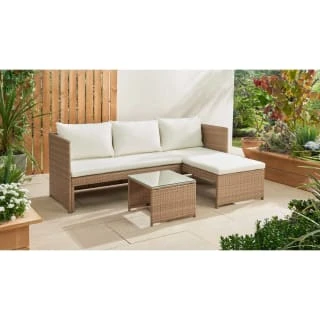Valencia Reversible Rattan Effect Corner Sofa Set 3 Valencia Reversible Rattan Effect Corner Sofa Set