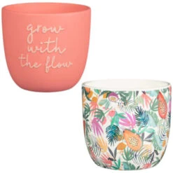 B&M Superbloom Sun Ceramic Plant Pots 3pk - Floral 13 B&M Superbloom Sun Ceramic Plant Pots 3pk - Floral -Garden Furniture 379332 3pk superbloom ceramic plant pots group