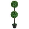 Solar Powered Two Ball Topiary Tree - White LED 93cm 1 Solar Powered Two Ball Topiary Tree - White LED 93cm -Garden Furniture 379353 93cm solar powered two ball topiary tree 40 cool white led