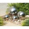 B&M Tranquil Garden Stainless Steel Gazing Balls 4pk -Garden Furniture 379370 4pk tranquil garden stainless steel gazing balls