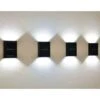 Solar Powered Up/Down Wall Light - White LED 4pk 2 Solar Powered Up/Down Wall Light - White LED 4pk -Garden Furniture 379453 4pk solar powered up down wall light cool white leds