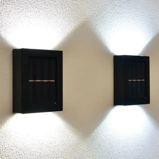 Solar Powered Up/Down Wall Light - White LED 4pk 4 Solar Powered Up/Down Wall Light - White LED 4pk - Image 2