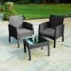 Bali Armchair Bistro Set 3pc 1 Bali Armchair Bistro Set 3pc -Garden Furniture 379459 bali rattan 3 pc armchair bistro set