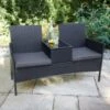 Bali Rattan Effect Tete-a-Tete 1 Bali Rattan Effect Tete-a-Tete -Garden Furniture 379468 bali rattan effect tete a tete set