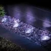 Solar Powered Stainless Steel Ground Lights 4pk 1 Solar Powered Stainless Steel Ground Lights 4pk -Garden Furniture 379476 4pk solar powered stainless steel ground lights cool white leds