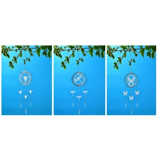 B&M 3D Metal Wind Spinner With Hanging Crystals - Butterfly 4 B&M 3D Metal Wind Spinner With Hanging Crystals - Butterfly - Image 2