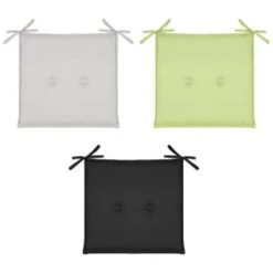 Luxury Seat Pads - Green 2pk 7 Luxury Seat Pads - Green 2pk -Garden Furniture 379539 379624 393560 2pk shower resistant seat pads black 1