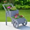 Wooden Market Stall Planter - Grey 2 Wooden Market Stall Planter - Grey -Garden Furniture 379569 grey wooden market stall planter 2