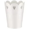 B&M Heart Tin Decorative Planter - Cream 2 B&M Heart Tin Decorative Planter - Cream -Garden Furniture 379762 simply garden small heart tin planter white