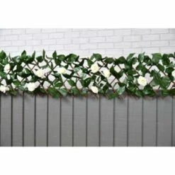 Expanding Artificial Rose & Leaf Trellis 180 X 30cm