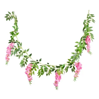 B&M Artificial Wisteria Garland 180cm - Pink 4 B&M Artificial Wisteria Garland 180cm - Pink - Image 2