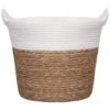 B&M Natural Planter Basket With Handles -Garden Furniture 380056 natural planter basket with handles and plastic liner