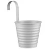 B&M Ribbed Matt Tin Hooked Pot Planter - Grey 1 B&M Ribbed Matt Tin Hooked Pot Planter - Grey -Garden Furniture 382182 simply garden ribbed tin decorative pot with handle grey