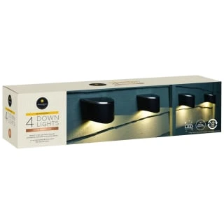Solar Powered Down Lights - White LED 4pk 4 Solar Powered Down Lights - White LED 4pk - Image 2